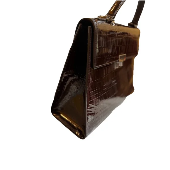 Burberry Nova Check Patent Leather Top Handle Bag - Picture 3 of 16